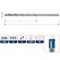 ROTEC 10X HSS-G METAALBOOR 2,0X85MM ROTEC 10X HSS-G METAALBOOR 2,0X85MM