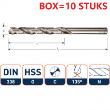 ROTEC HSS-G METAALBOOR SPLITPOINT 4,0MM ROTEC HSS-G METAALBOOR SPLITPOINT 4,0MM