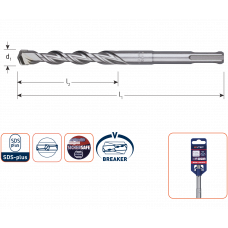 ROTEC SDS HAMERBOOR V-BREAKER 6X160MM ROTEC SDS HAMERBOOR V-BREAKER 6X160MM