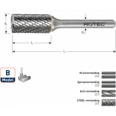 ROTEC B HM STIFTFREES KRUISVERTAND 16X25X70MM ROTEC B HM STIFTFREES KRUISVERTAND 16X25X70MM
