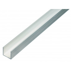 ALUMINIUM U-PROFIEL BLANK 1M 25X25X25X2MM