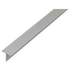 ALUMINIUM T-PROFIEL ZILVER 20X20X1,5MM 2MTR ALUMINIUM T-PROFIEL ZILVER 20X20X1,5MM 2MTR