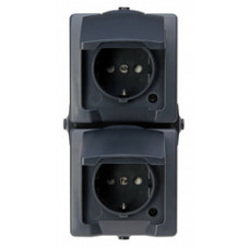 KOPP NAUTIC WANDCONTACTDOOS 2V VERTICAAL ANTRACIET IP44 OPBOUW KOPP NAUTIC WANDCONTACTDOOS 2V VERTICAAL ANTRACIET IP44 OPBOUW