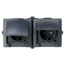 KOPP NAUTIC WANDCONTACTDOOS 2V HORIZONTAAL ANTRACIET IP44 OPBOUW KOPP NAUTIC WANDCONTACTDOOS 2V HORIZONTAAL ANTRACIET IP44 OPBOUW