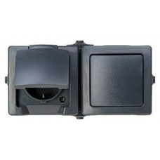 KOPP NAUTIC WISSEL COMBINATIE ANTRACIET IP44 HORIZONTAAL OPBOUW KOPP NAUTIC WISSEL COMBINATIE ANTRACIET IP44 HORIZONTAAL OPBOUW
