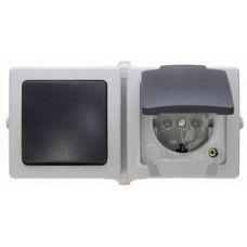 KOPP NAUTIC COMBI WISSEL SCHAKELAAR HORIZONTAAL GRIJS IP44 OPBOUW KOPP NAUTIC COMBI WISSEL SCHAKELAAR HORIZONTAAL GRIJS IP44 OPBOUW