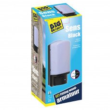 BIG BRIGHT BUITENLAMP SENS ZWART E27 + SCHEMERSCHAKELAAR BIG BRIGHT BUITENLAMP SENS ZWART E27 + SCHEMERSCHAKELAAR