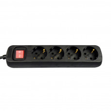 TAFELDOOS 4V +RA 3MTR SNOER ZWART +SCHAKELAAR TAFELDOOS 4V +RA 3MTR SNOER ZWART +SCHAKELAAR