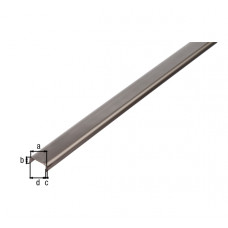 RVS U-PROFIEL 10X20X10X1,5MM 1MTR RVS U-PROFIEL 10X20X10X1,5MM 1MTR