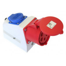 COMBO WANDKONTAKTDOOS 5-POLIG 16A 380V CEE + WCD 240V COMBO WANDKONTAKTDOOS 5-POLIG 16A 380V CEE + WCD 240V