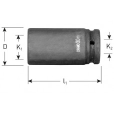 ROTEC 1/2'' KRACHTDOP LANG 27MM ROTEC 1/2'' KRACHTDOP LANG 27MM