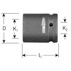 ROTEC 1/2'' KRACHTDOP KORT 19MM ROTEC 1/2'' KRACHTDOP KORT 19MM