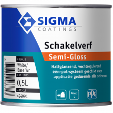 SIGMA SCHAKELVERF SEMIGLANS BASIS WN / MENGVERF 0,5LTR SIGMA SCHAKELVERF SEMIGLANS BASIS WN / MENGVERF 0,5LTR