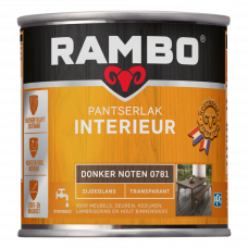 RAMBO INTERIEURLAK ZIJDEGLANS 781 DONKER NOTEN 250 ML RAMBO INTERIEURLAK ZIJDEGLANS 781 DONKER NOTEN 250 ML