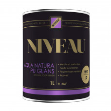 NIVEAU LAK AQUA NATURA PU HOOGGLANS (WIT/P) 1LTR NIVEAU LAK AQUA NATURA PU HOOGGLANS (WIT/P) 1LTR