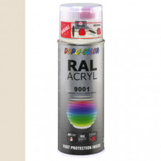 DUPLICOLOR ACRYL RAL 9001 CREME WIT HOOGGLANS 400ML DUPLICOLOR ACRYL RAL 9001 CREME WIT HOOGGLANS 400ML