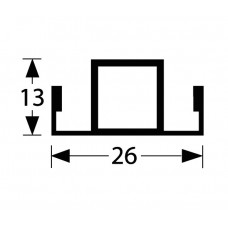 HOR TUSSEN- PROFIEL ALUMINIUM 100CM WIT RAL 9010 HOR TUSSEN- PROFIEL ALUMINIUM 100CM WIT RAL 9010