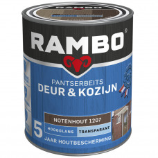 RAMBO BEITS DEUR & KOZIJN HOOGGLANS TRANSPARANT 1207 NOTENHOUT 750ML RAMBO BEITS DEUR & KOZIJN HOOGGLANS TRANSPARANT 1207 NOTENHOUT 750ML