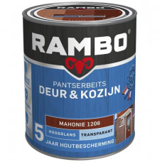 RAMBO BEITS DEUR & KOZIJN HOOGGLANS TRANSPARANT 1206 MAHONIE 750ML