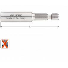 ROTEC RVS BITHOUDER 60MM MET C-RING ROTEC RVS BITHOUDER 60MM MET C-RING