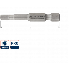 ROTEC PRO SCHROEFBIT INBUS 8MM 50MM ROTEC PRO SCHROEFBIT INBUS 8MM 50MM