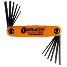 BONDHUS INBUS 1,5-5MM + 5/64-5/32" OPVOUWSET GORILLAGRIP BONDHUS INBUS 1,5-5MM + 5/64-5/32" OPVOUWSET GORILLAGRIP