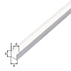 ALUMINIUM U-PROFIEL RVS LICHT 2M 15X10X15X1MM ZELFKLEVEND ALUMINIUM U-PROFIEL RVS LICHT 2M 15X10X15X1MM ZELFKLEVEND