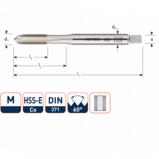 ROTEC HSSE MACHINETAP M4X0,7 (DOORLOPEND GAT)