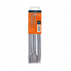 ROTEC SET (3X) SDS+ BEITELS PUNT/PLAT/SPADE ROTEC SET (3X) SDS+ BEITELS PUNT/PLAT/SPADE