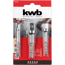 KWB 3-DLG ADAPTERSET 1/4" -1/2" -3/4" KWB 3-DLG ADAPTERSET 1/4" -1/2" -3/4"