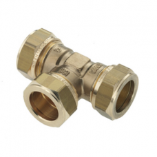 MESSING KNEL T-STUK 28X28X28MM MESSING KNEL T-STUK 28X28X28MM