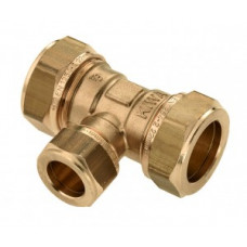MESSING KNEL VERLOOP T-STUK 22X15X22MM MESSING KNEL VERLOOP T-STUK 22X15X22MM