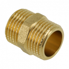 MESSING DUBBELE NIPPEL 1/4" BUITENDRAAD MESSING DUBBELE NIPPEL 1/4" BUITENDRAAD