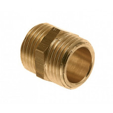 MESSING DUBBELE NIPPEL 1 " BUITENDRAAD MESSING DUBBELE NIPPEL 1 " BUITENDRAAD