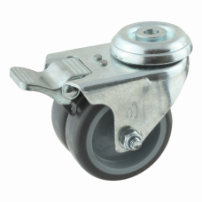 ZWENKWIEL DUBBEL GEREMD 75MM BOUTGAT +RUBBER BAND +POLYPROP, VELG 90KG ZWENKWIEL DUBBEL GEREMD 75MM BOUTGAT +RUBBER BAND +POLYPROP, VELG 90KG