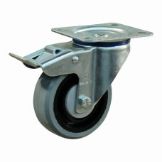 ZWENKWIEL GEREMD 100MM PLAAT +RUBBER BAND +POLY-AMIDE VELG 150KG ZWENKWIEL GEREMD 100MM PLAAT +RUBBER BAND +POLY-AMIDE VELG 150KG