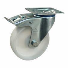 ZWENKWIEL GEREMD 125MM PLAAT +POLYPROPYLEEN WIEL 200KG ZWENKWIEL GEREMD 125MM PLAAT +POLYPROPYLEEN WIEL 200KG