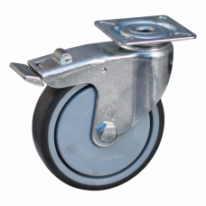 ZWENKWIEL GEREMD 100MM PLAAT +RUBBER BAND +POLYPROPYLEEN VELG 70KG ZWENKWIEL GEREMD 100MM PLAAT +RUBBER BAND +POLYPROPYLEEN VELG 70KG