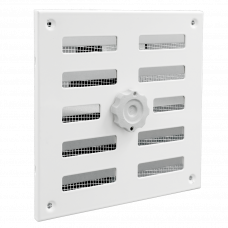 SCHUIFROOSTER ALUMINIUM M/GAAS 155X155MM WIT SCHUIFROOSTER ALUMINIUM M/GAAS 155X155MM WIT