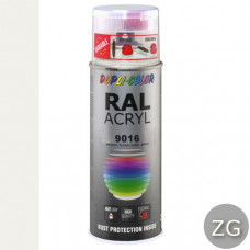 DUPLICOLOR ACRYL RAL 9016 VERKEERS WIT ZIJDEGLANS 400ML DUPLICOLOR ACRYL RAL 9016 VERKEERS WIT ZIJDEGLANS 400ML