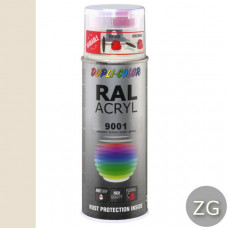 DUPLICOLOR ACRYL RAL 9001 CREME WIT ZIJDEGLANS 400ML DUPLICOLOR ACRYL RAL 9001 CREME WIT ZIJDEGLANS 400ML
