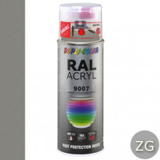 DUPLICOLOR ACRYL RAL 9007 GRIJS ALUMINIUM METALLIC ZIJDEGLANS 400ML DUPLICOLOR ACRYL RAL 9007 GRIJS ALUMINIUM METALLIC ZIJDEGLANS 400ML