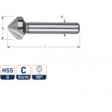 ROTEC HSS VERZINKFREES 90° 1 SNIJ- KANT 15MM ROTEC HSS VERZINKFREES 90° 1 SNIJ- KANT 15MM