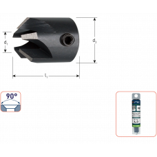 ROTEC HOUT VERZINKER 90&deg; + DIEPTESTOP 3MM