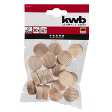 KWB 20X HOUTEN PLUGGEN 25MM KWB 20X HOUTEN PLUGGEN 25MM