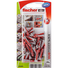 FISCHER DUOPOWER PLUG 5X25 (45 STUKS) FISCHER DUOPOWER PLUG 5X25 (45 STUKS)