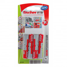 FISCHER DUOPOWER PLUG 12X60 (4 STUKS) FISCHER DUOPOWER PLUG 12X60 (4 STUKS)