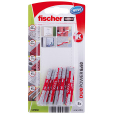 FISCHER DUOPOWER PLUG 6X50 (8 STUKS) FISCHER DUOPOWER PLUG 6X50 (8 STUKS)