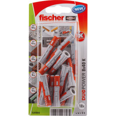 FISCHER DUOPOWER PLUG 8X40 (18 STUKS) FISCHER DUOPOWER PLUG 8X40 (18 STUKS)