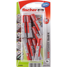 FISCHER DUOPOWER PLUG 10X50 (8 STUKS) FISCHER DUOPOWER PLUG 10X50 (8 STUKS)